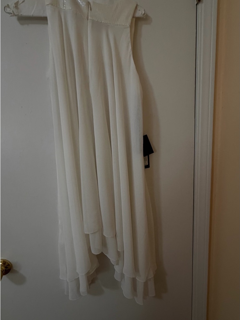 Marciano Cream Chiffon Layered Dress with Branded Tag